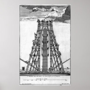 Resa upp den forntida egyptiska obelisken poster