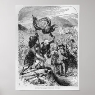 Resa upp det standart av den unga pretendentet poster