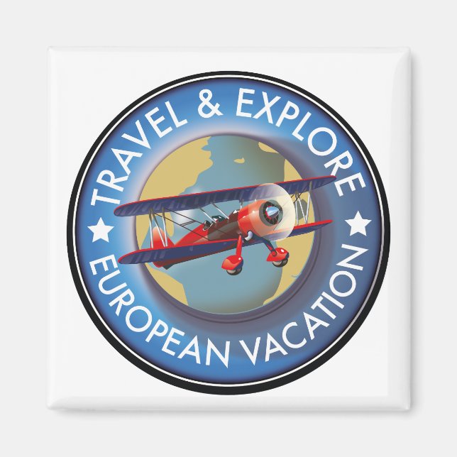 Resa & Upptäck Europesk resa Magnet (Framsidan)