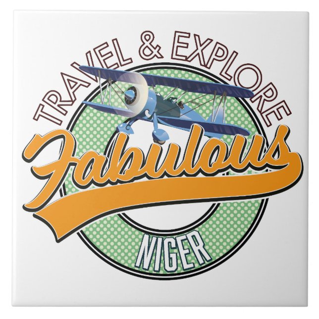 resa utforska fantastisk Niger logotyp Magnet Kakelplatta (Framsidan)