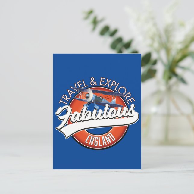 Resa utforska fantastiska England logotyp  Vykort (Stående Fram)