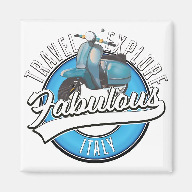Resa Utforska Fantastiska Italien  Magnet (Framsidan)