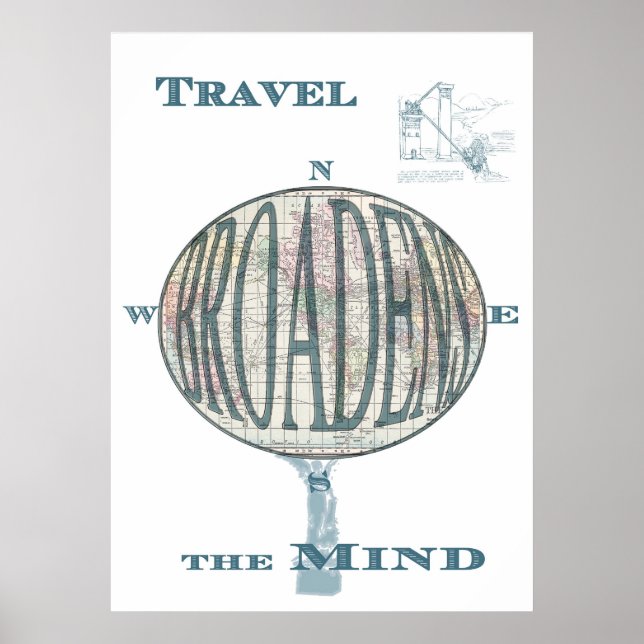 Resa utökar Mind-utskriften Poster (Framsidan)