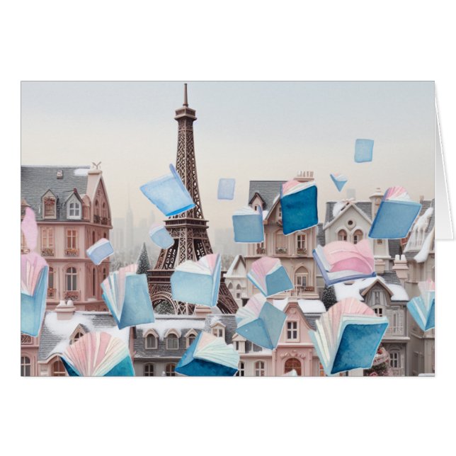 Resa världen genom Bokar Paris OBS Kort (Framsidan Horizontal)