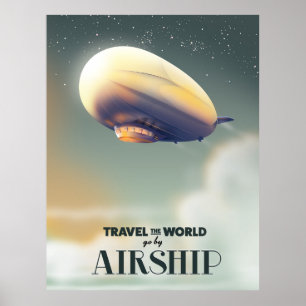 Resa världen med flyg poster