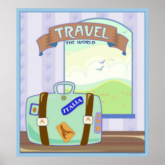 resa världen över poster