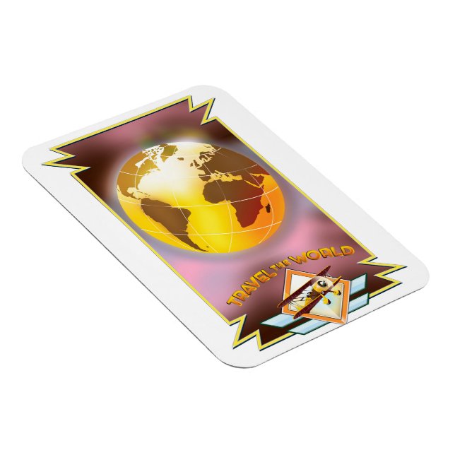 Resa World Golden Globe Magnet (Högersidan)