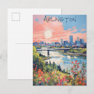 Resaestetisk stad Arlington Dallas Texas Vykort