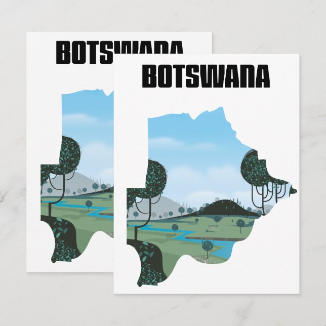 Resaffisch för Botswana (Fram/baksida)