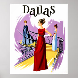 Resaffisch för Dallas, Texas Poster
