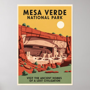 Resaffisch för Mesa Verde nationalpark  Poster