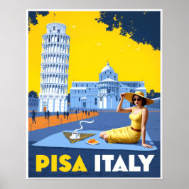 Resaffisch för Pisa, Italien Poster