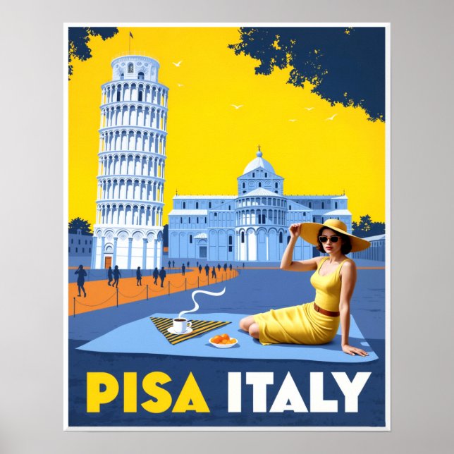 Resaffisch för Pisa, Italien Poster (Framsidan)