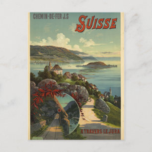 Resaffisch för Schweiz vykort