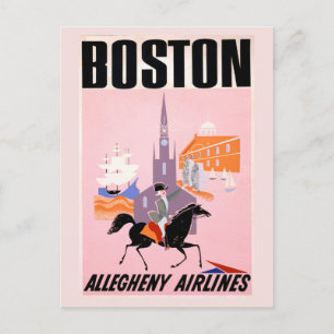 Resaffisch Reklam För Allegheny Airlines Till Bost Vykort