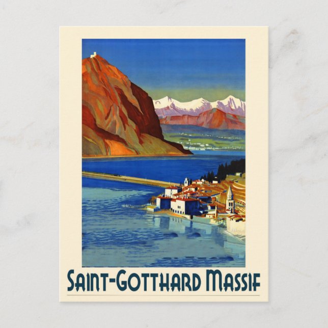 Resaffisch Schweiz Plakat Postkort Vykort (Framsida)