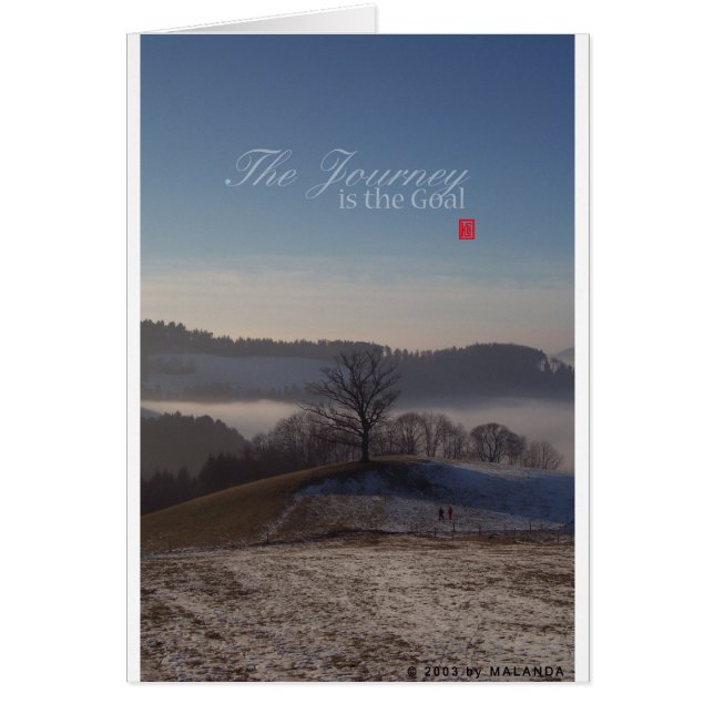 Resan är målet hälsningskort (Framsidan)