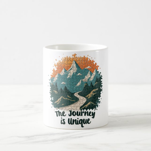 Resan är unik kaffemugg (Center)