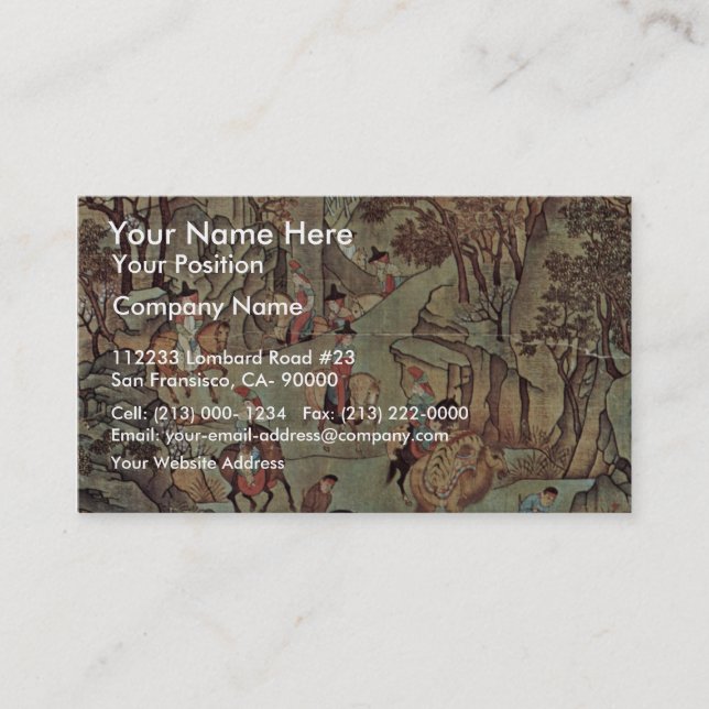 Resan av kejsaren Ming Huang Shu After By Visitkort (Framsida)