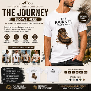 "Resan Börjar Här - Tålig Vandringsskor  T Shirt