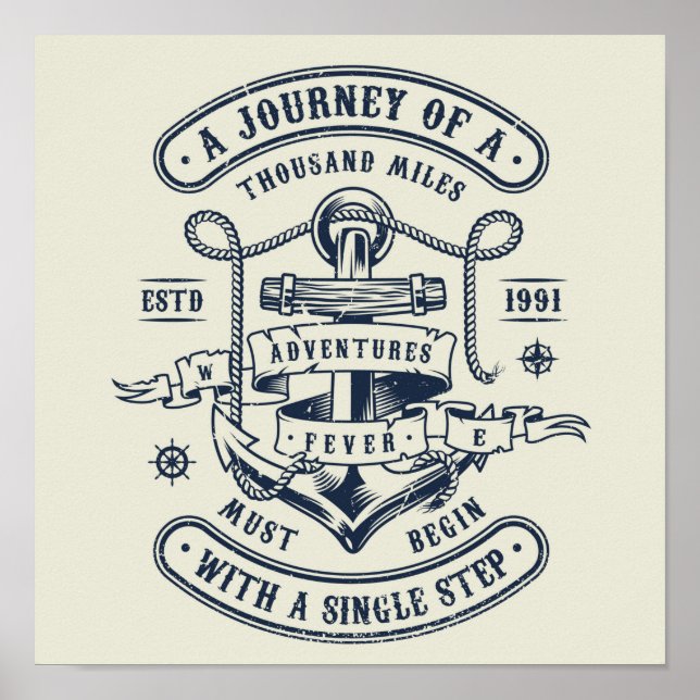 Resan börjar med ett steg poster (Framsidan)