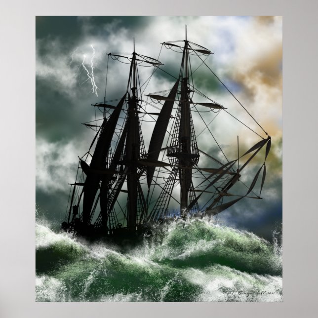 Resan - Columbus som seglar i havet Poster (Framsidan)