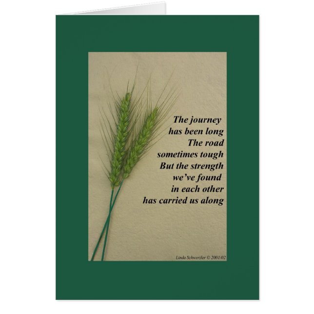 Resan har varit lång… hälsningskort (Framsidan)