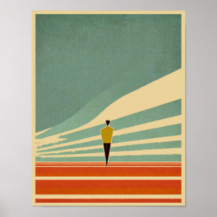 "Resan" Minimalistisk inspirerande konst Poster