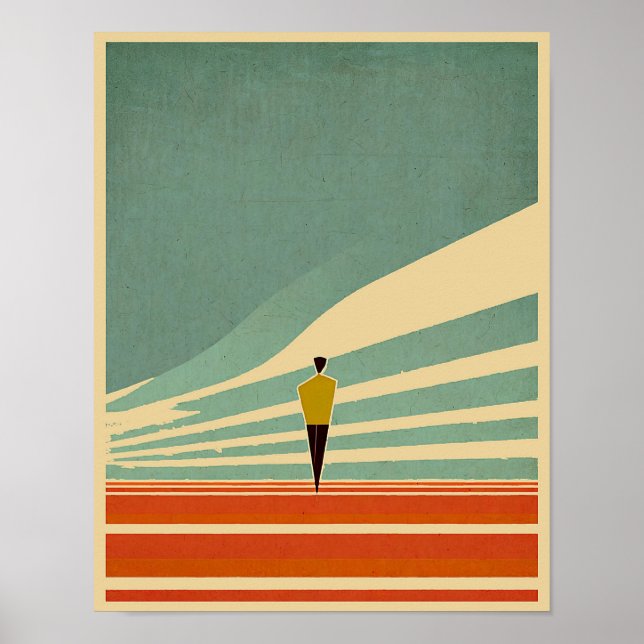 "Resan" Minimalistisk inspirerande konst Poster (Framsidan)