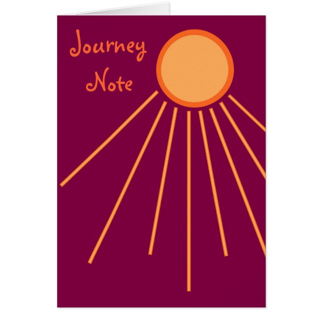 Resan noterar hälsningskort (Framsidan)