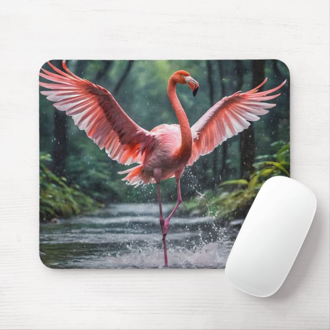 Resan under flygning: Rosa Flamingos Riverdansk Musmatta (Med mus)