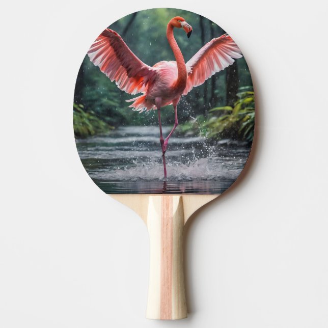 Resan under flygning: Rosa Flamingos Riverdansk Pingisracket (Framsidan)