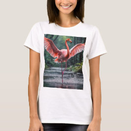 Resan under flygning: Rosa Flamingos Riverdansk T Shirt