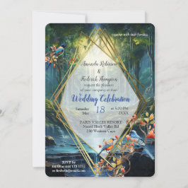 Resande av Waterfull Landscapes i vår värld Inbjudningar