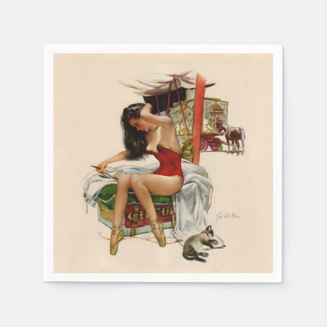 Resande cirkus pappersservett (Framsidan)