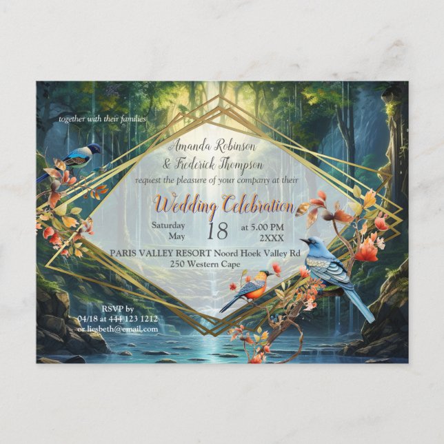 Resande destinationslandskap i vår värld helg vykort (Framsida)