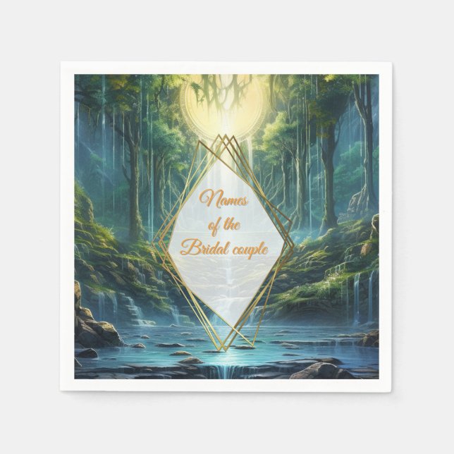 Resande destinationslandskap i vår värld pappersservett (Framsidan)