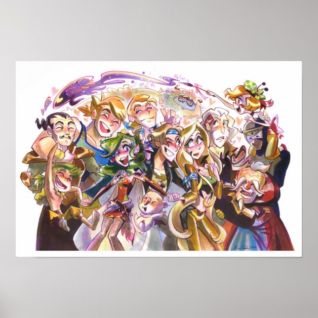Resande Fantasy Friends Poster (Framsidan)