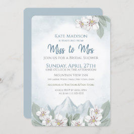 Resande från Miss till Mrs Mountain Möhippa Inbjudningar