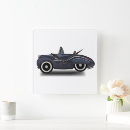 Resande genom tid fyrkantig klocka