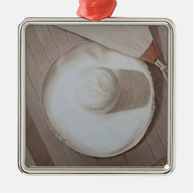 Resande hatt 2012 julgransprydnad metall (Framsidan)