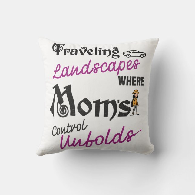 Resande landskap för Mammor som Kärlek på resan Kudde (Baksida)