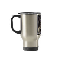 Resande mugg med att tjuta vargplats