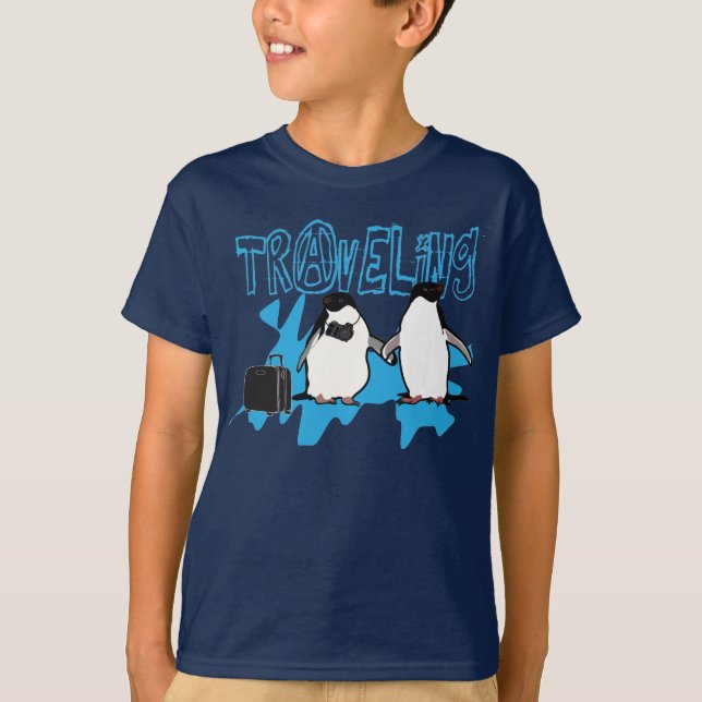 Resande (Penguins) Tee Shirt (Framsida)