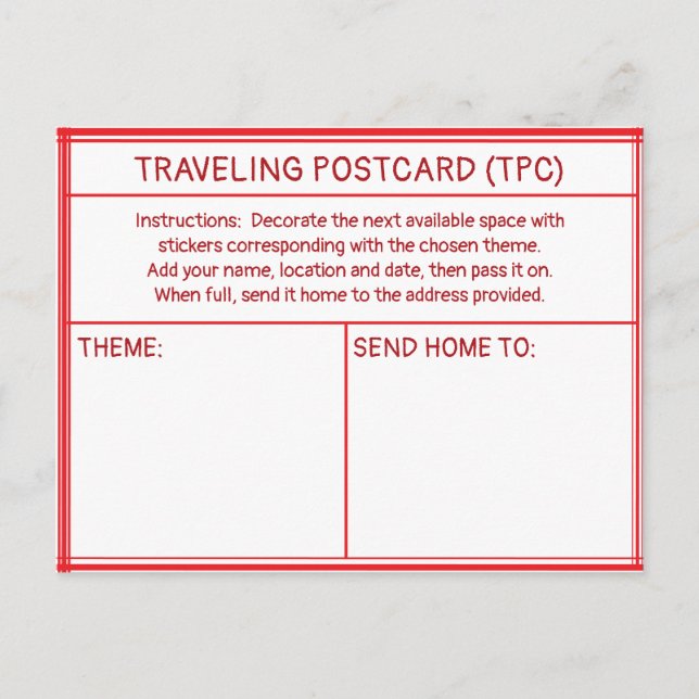 RESANDE POSTKORT (TPC) VYKORT (Framsida)