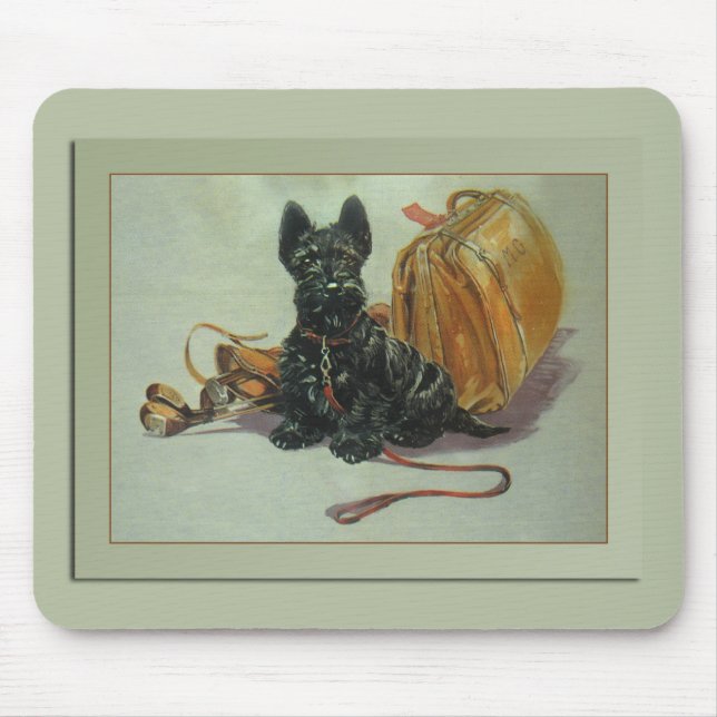 Resande Scottiehund Mousepad Musmatta (Framsidan)
