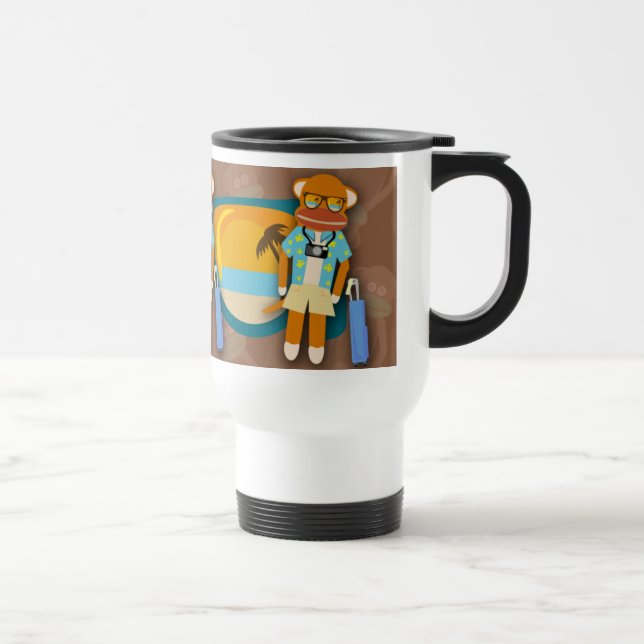 Resande Sock monkey Deluxe Mugg (Höger)