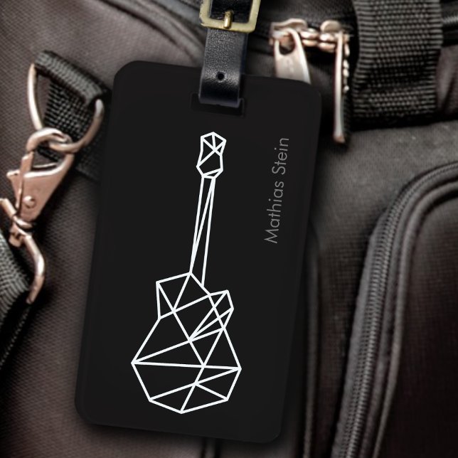 resande sten guitar musik svart bagagebricka (Skapare uppladdad)