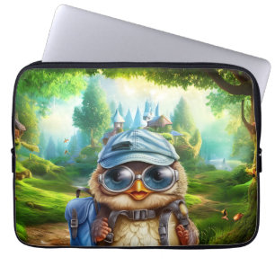 Resande uggla på en ombytlig skog laptop fodral
