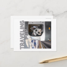 Resande Valp Postkort